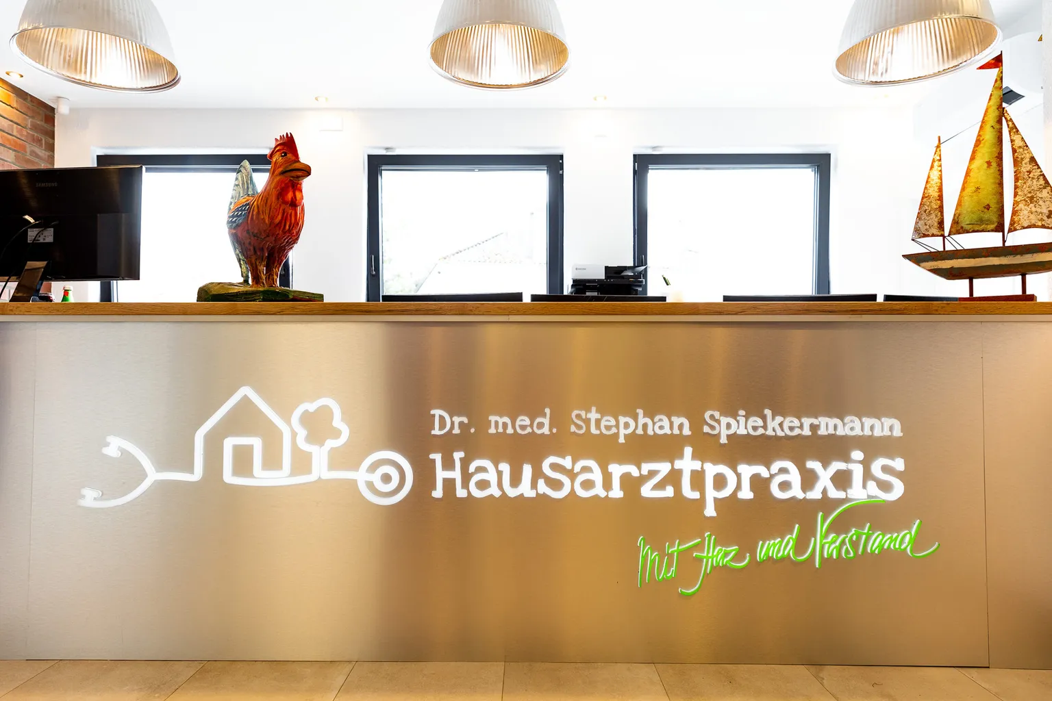 Empfangsbereich der Praxis an den Graftwiesen